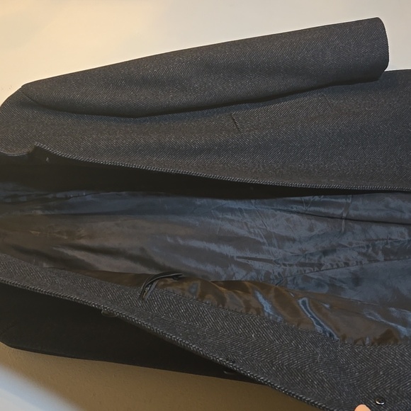 Club Monaco Men Loukas Herringbone Funnel Neck Wool Coat Medium NWOT - Picture 14 of 17